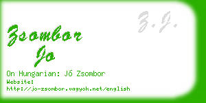 zsombor jo business card